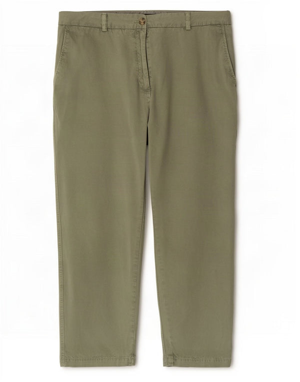 Marks & Spencer Pantalon court taille haute pour femme UK 16 Large W34 L25 Kaki