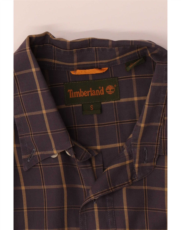 Timberland Chemise Loose Fit Homme Petit Carreau Bleu Coton
