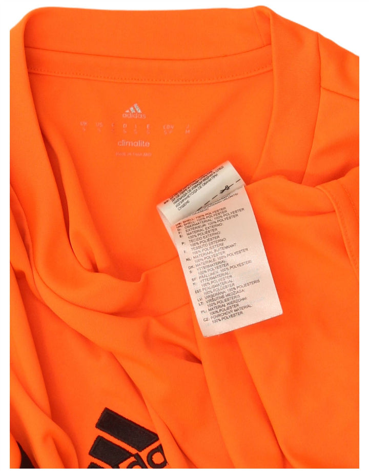 ADIDAS Hommes Climalite T-Shirt Haut Petit Orange Polyester