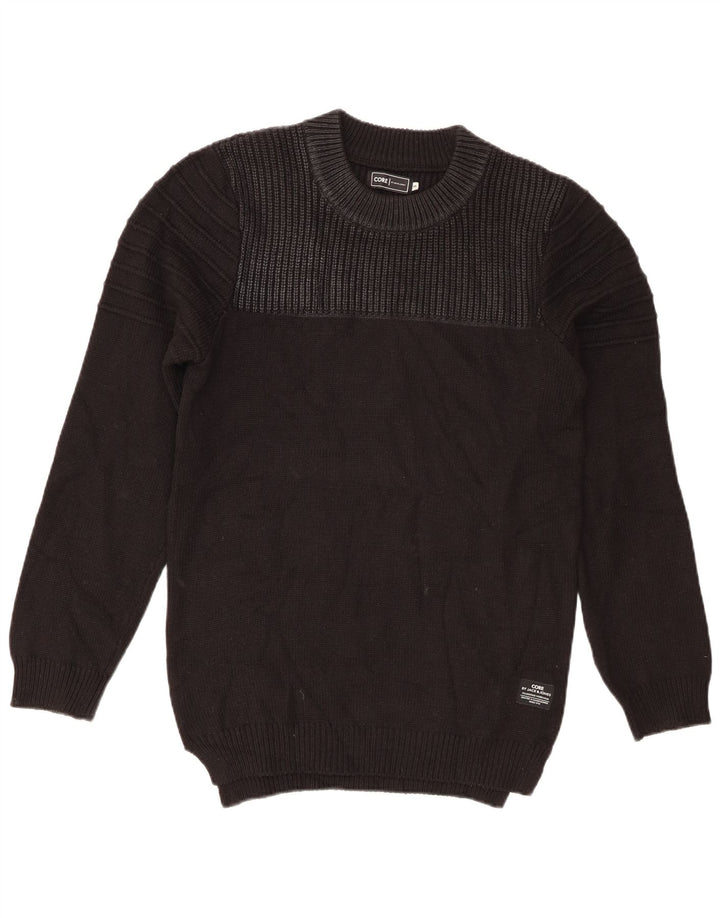 Jack & Jones Pull à col rond pour homme Petit noir Acrylique