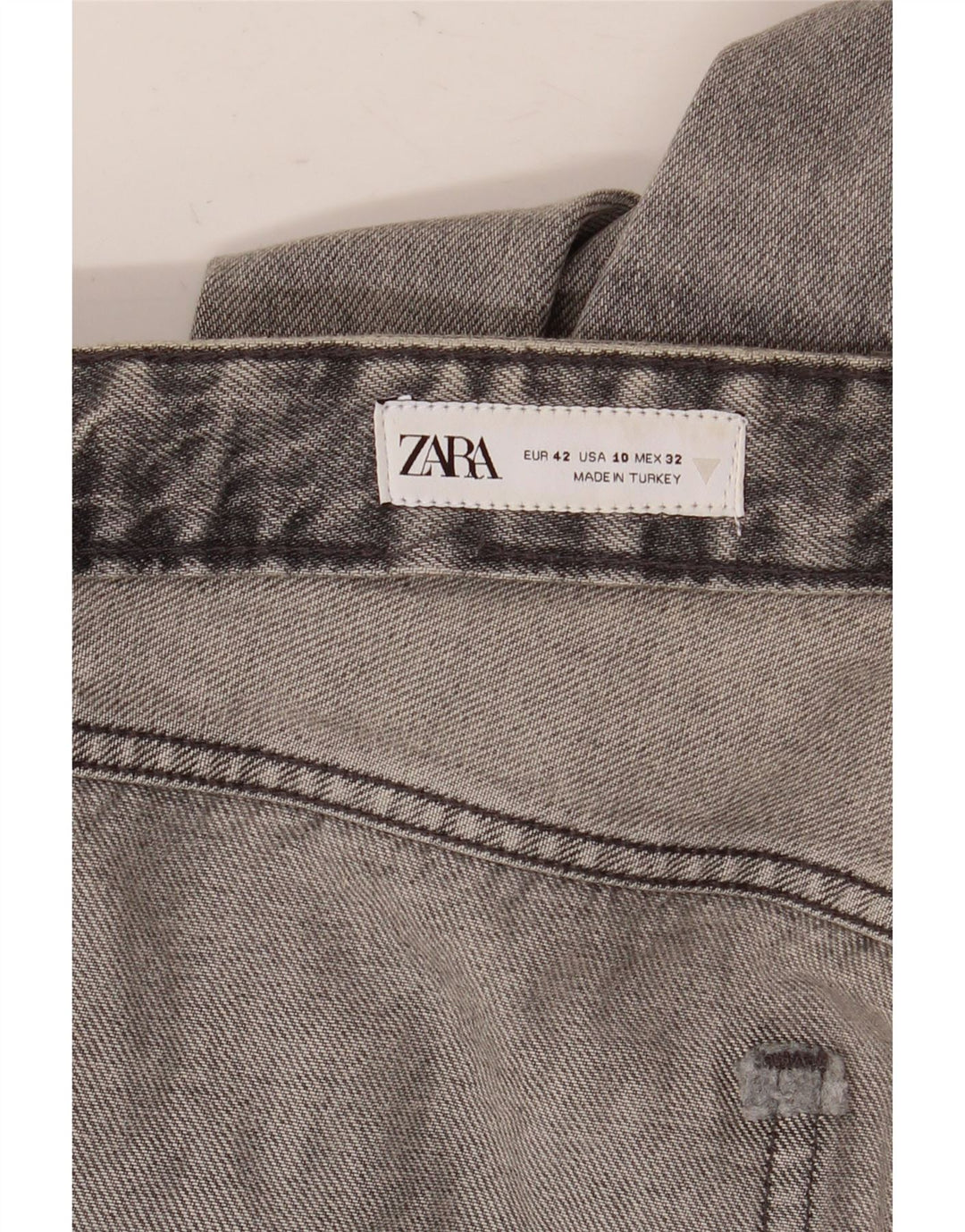 Zara Jean large pour femme EU 42 Large W32 L36 Gris