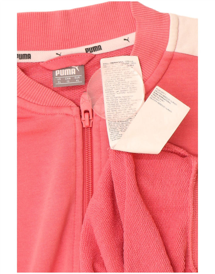 PUMA Veste de survêtement pour femme UK 18 XL Rose Colourblock Coton