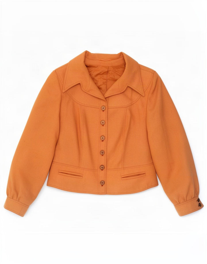Veste Bomber Femme Vintage EU 40 Polyester Marron Moyen