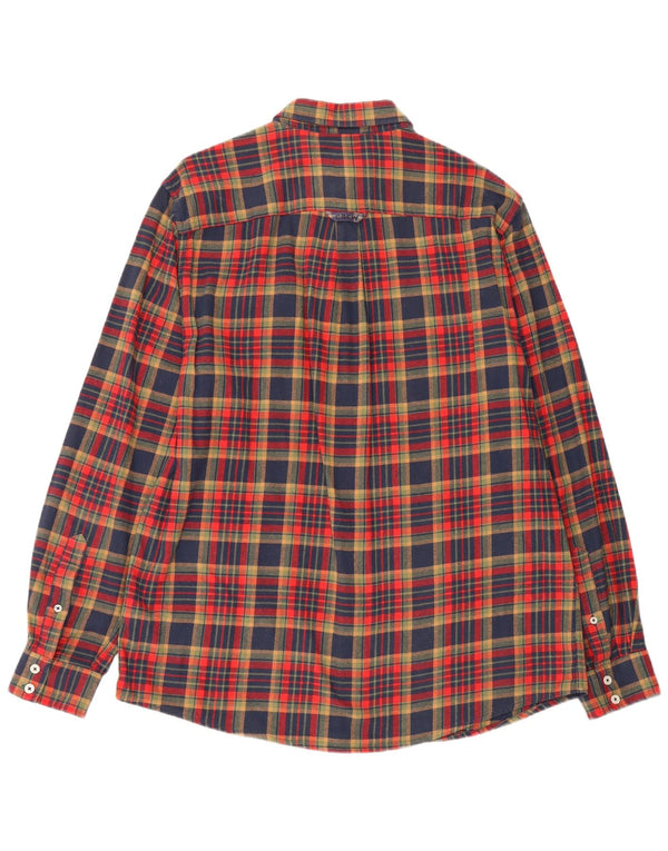 Crew Clothing Chemise en flanelle coupe classique pour homme, grands carreaux multicolores