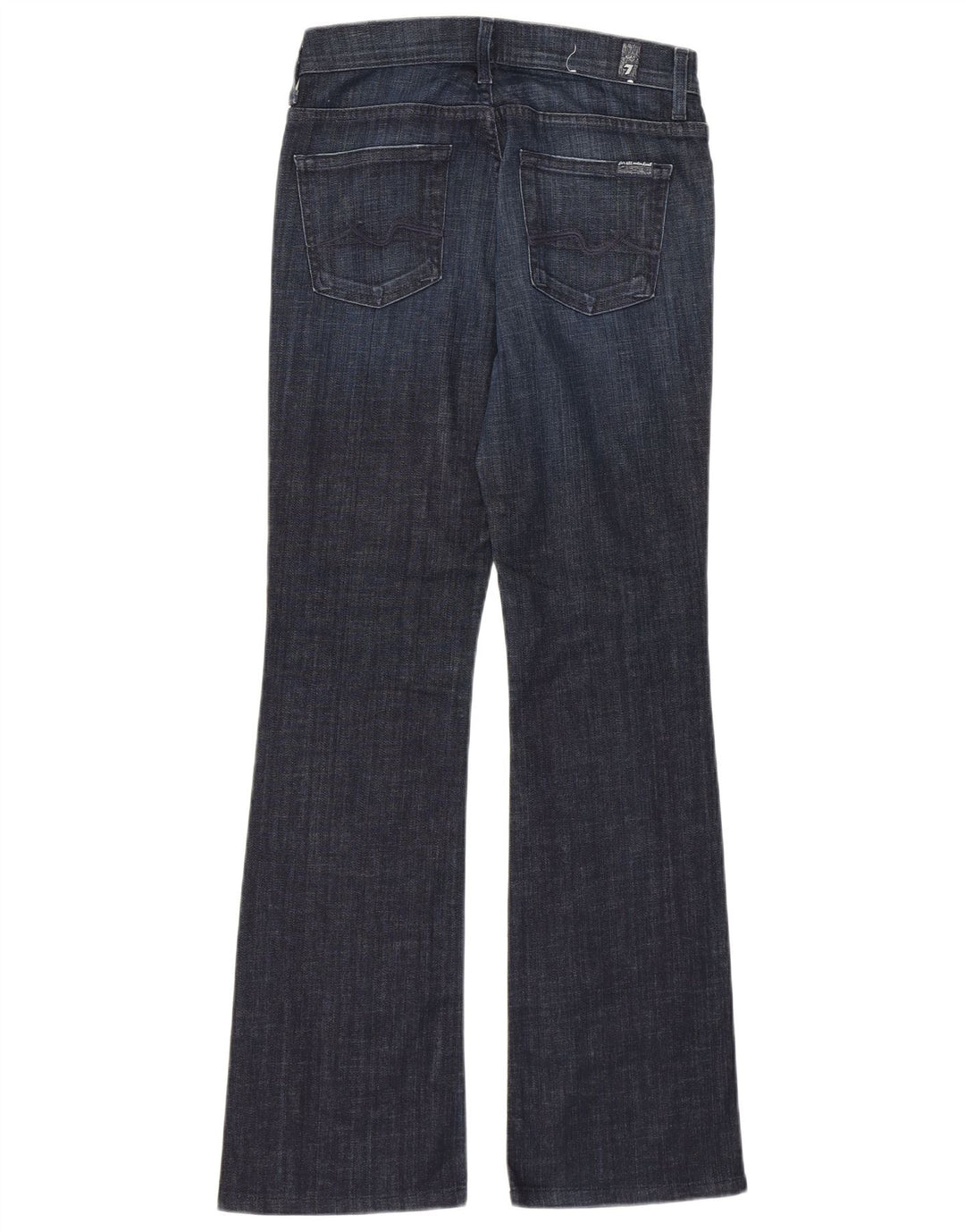 7 For All Mankind Jean Bootcut Taille Mi-Haute Femme W26 L30 Bleu Marine