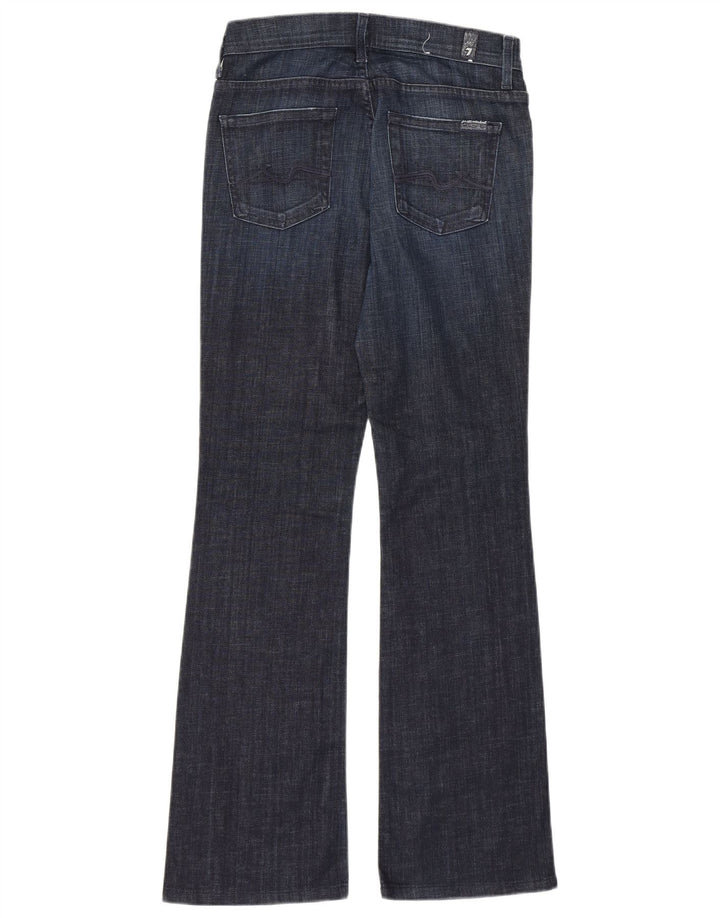 7 For All Mankind Jean Bootcut Taille Mi-Haute Femme W26 L30 Bleu Marine