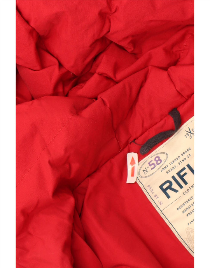 Rifle Veste matelassée à capuche pour femme UK 14 Coton rouge moyen