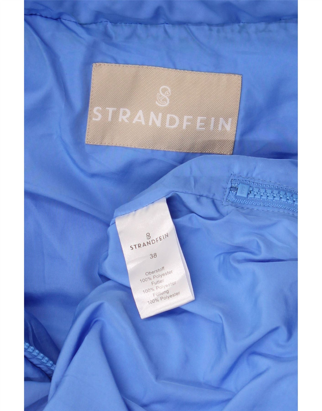 Strandfein Veste matelassée à capuche sans manches pour femme EU 38 Bleu moyen