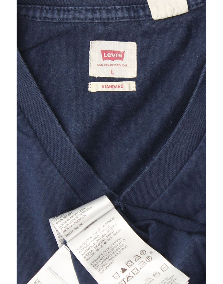 LEVI'S T-Shirt Standard Homme Grand Bleu Marine Coton