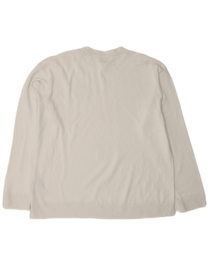 ARMANI EXCHANGE Pull à col rond pour homme Grand coton blanc