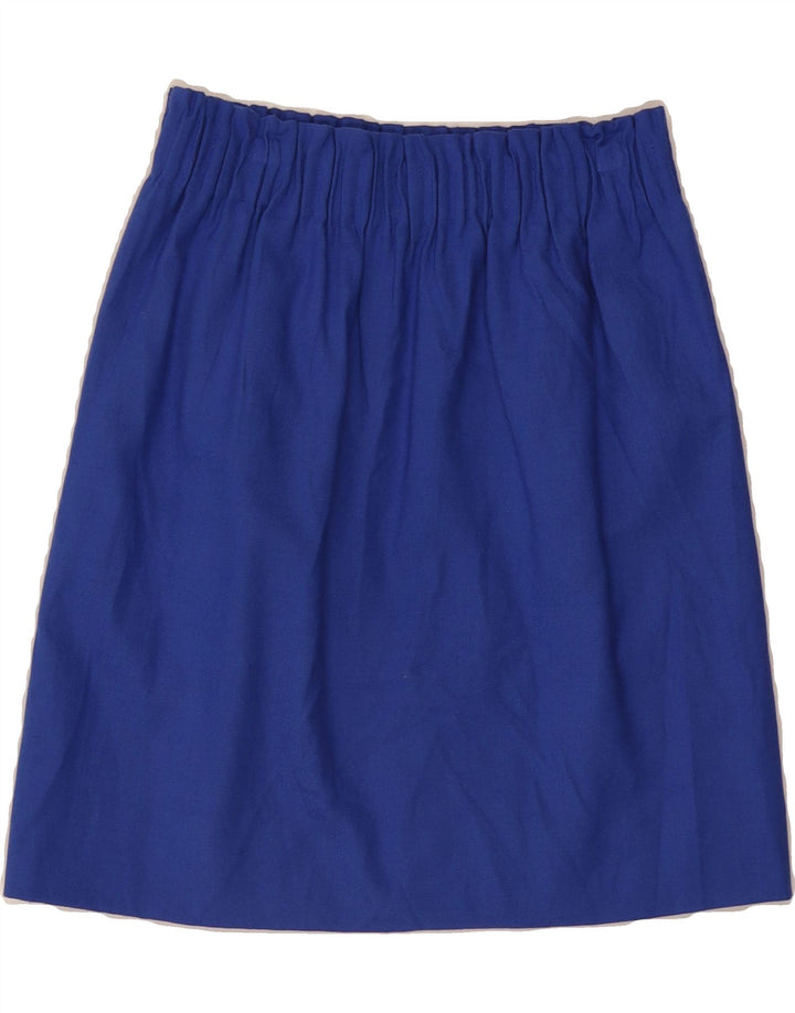 J. CREW Womens A-Line Skirt US 00 2XS W23  Blue Wool Vintage J. Crew and Second-Hand J. Crew from Messina Hembry 