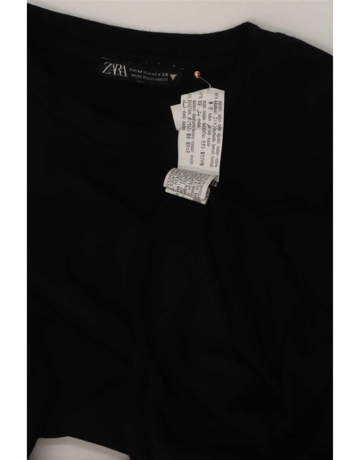 Zara Body Femme UK 12 Coton Noir Moyen