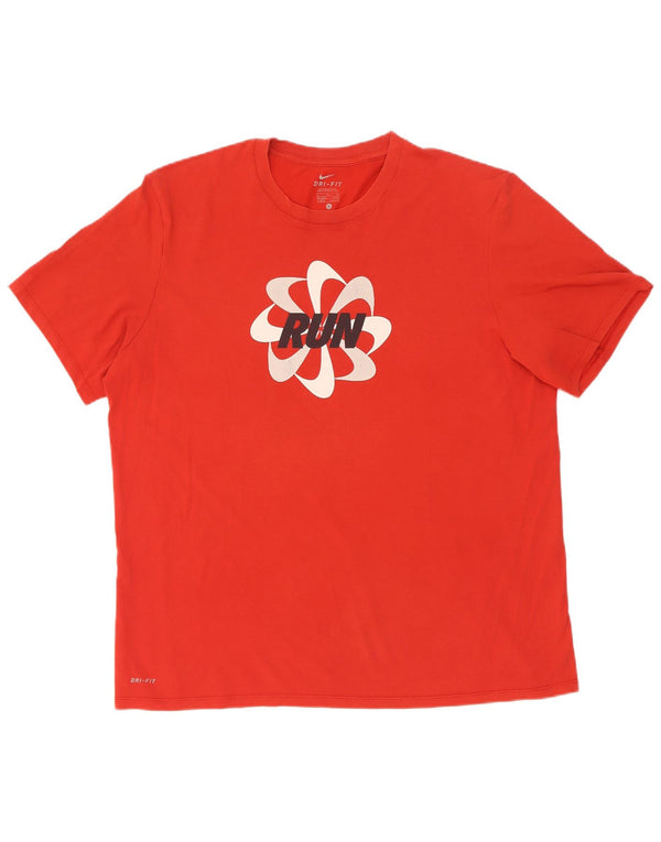 Nike T-shirt graphique pour homme UK 42/44 Large Rouge Coton