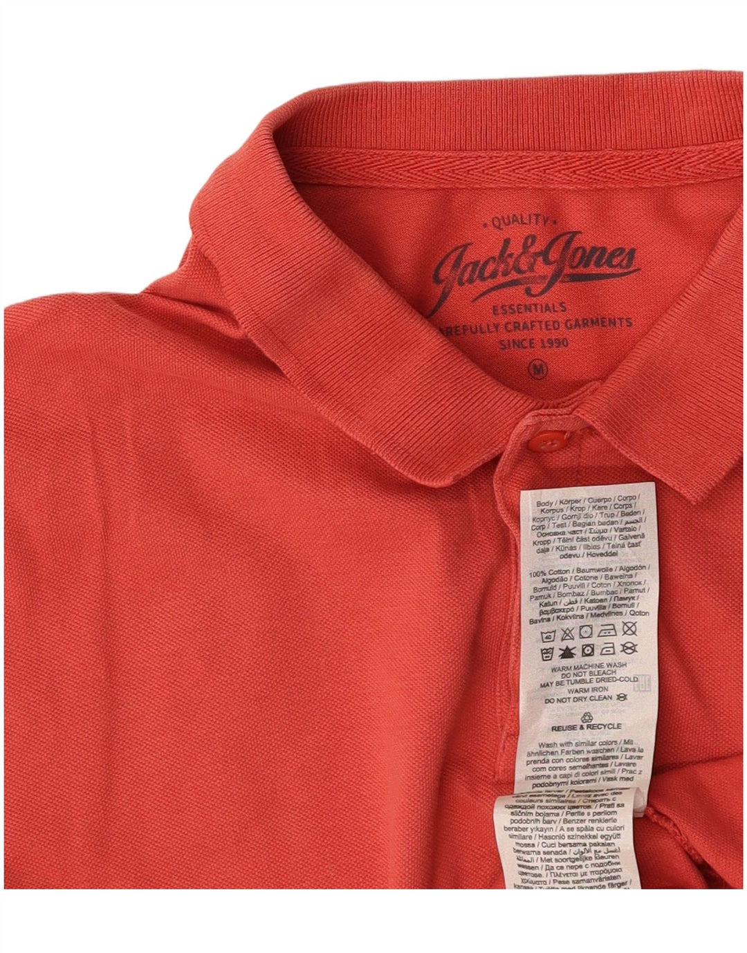 JACK & JONES Polo Homme Rose Moyen Coton