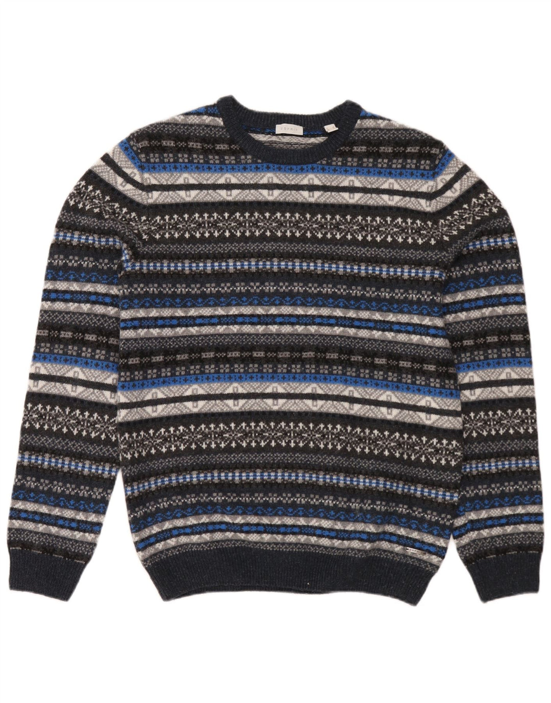 Esprit Pull Col Rond Homme Medium Multicolore Fair Isle