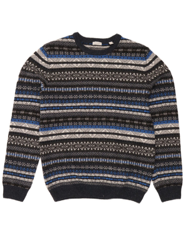 Esprit Pull Col Rond Homme Medium Multicolore Fair Isle