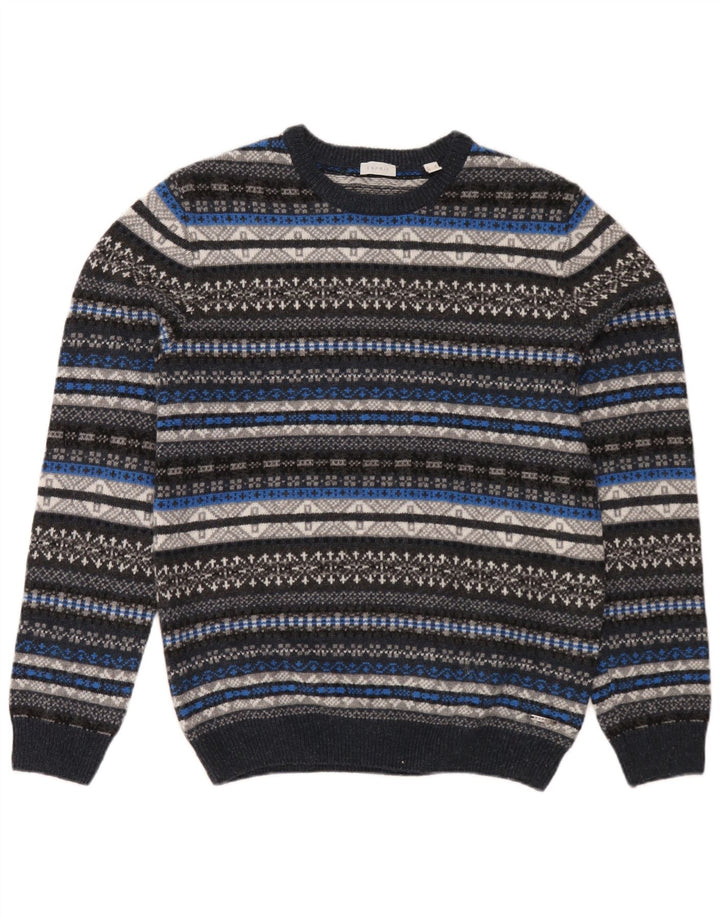 Esprit Pull Col Rond Homme Medium Multicolore Fair Isle