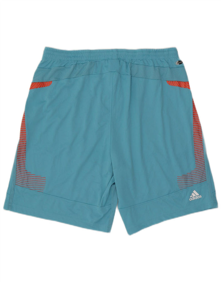 Adidas Hommes Climacool Sport Shorts XL Bleu Colorblock Polyester