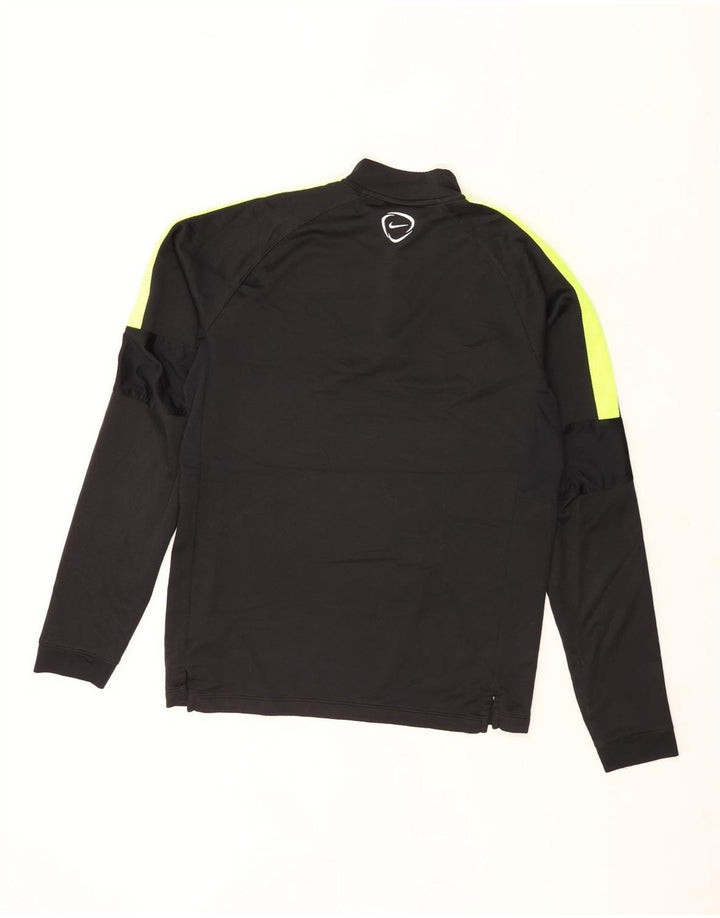 Haut de survêtement Nike Dri Fit Zip Neck pour homme, color block, noir moyen