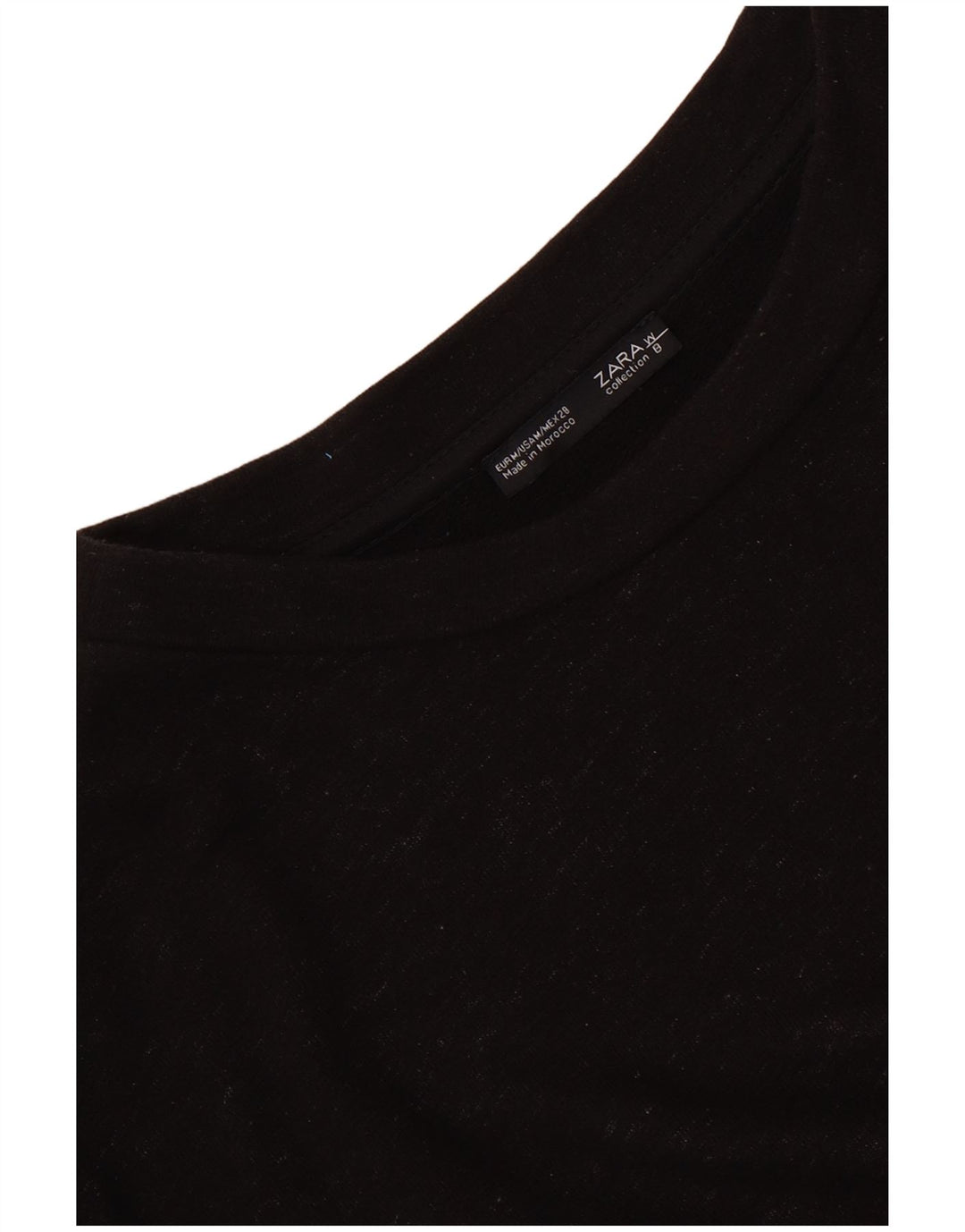 Zara Femme Top Manches Longues UK 44 Medium Noir Moucheté