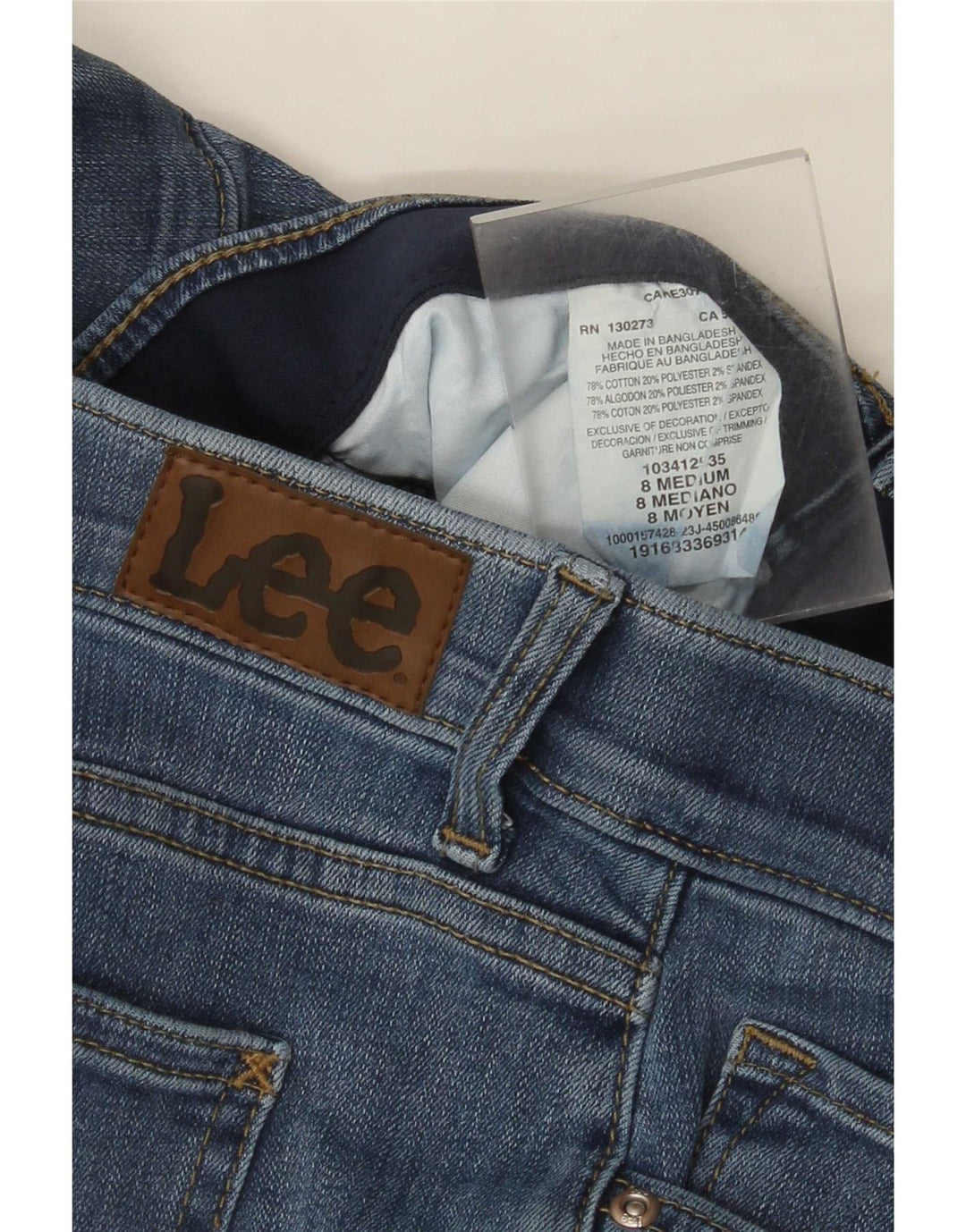 Lee Jean droit taille moyenne pour femme US 8 Medium W30 L30 Bleu