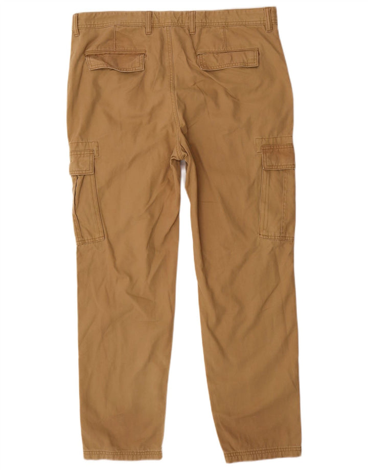 Marks & Spencer Pantalon cargo droit pour homme W38 L31 Marron Coton
