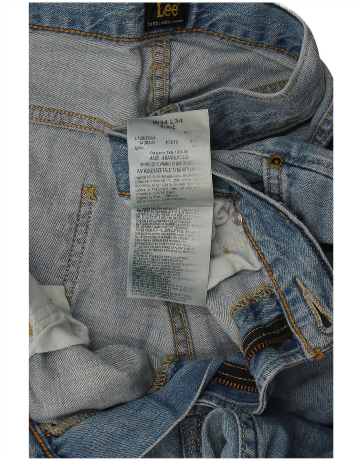 Lee Jean Droit Blake Homme W34 L34 Bleu Coton