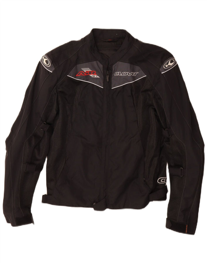 Clover Veste Graphic Racer pour femme UK 14 Medium Noir Colourblock Polyamide