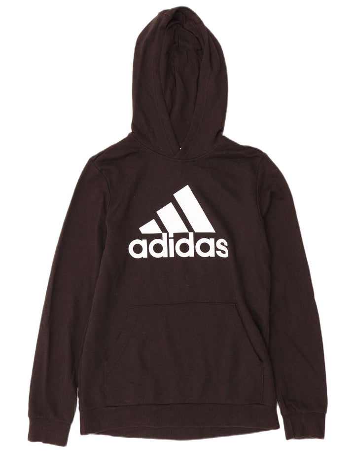 ADIDAS Pull à capuche graphique pour garçon 15-16 ans Noir Coton