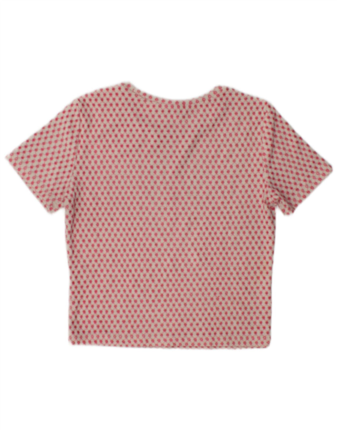 Zara Womens Crop Top UK 12 Rose Moyen Géométrique