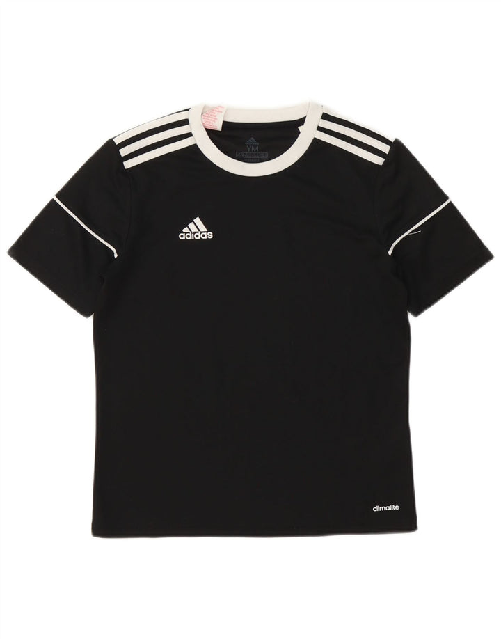 Adidas Garçon Climalite T-Shirt Top 11-12 ans Noir Moyen Polyester