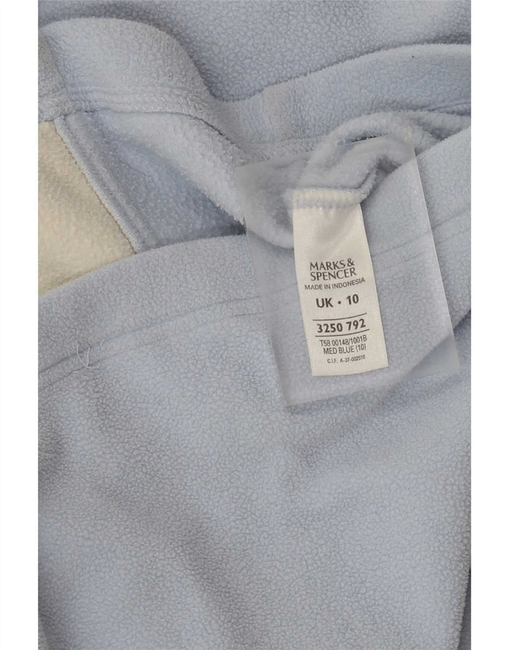 Marks & Spencer Veste polaire surdimensionnée pour femme UK 10 Small Bleu Polyester