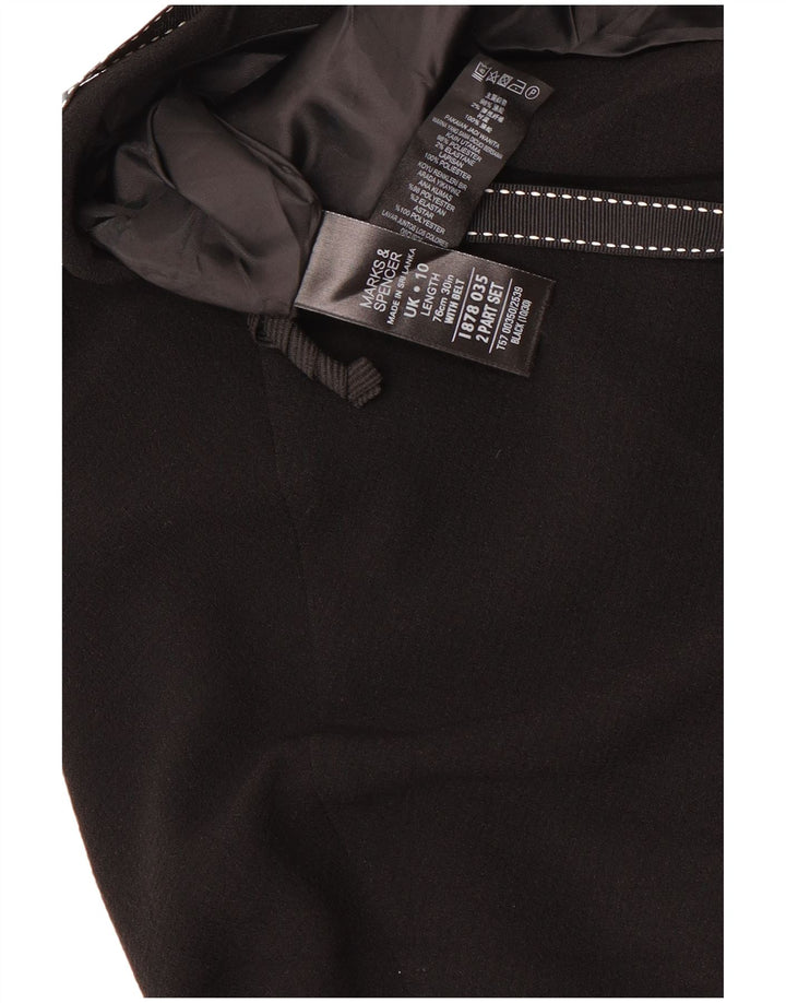 Marks & Spencer Jupe trapèze pour femme UK 10 Small W30 Noir Polyester
