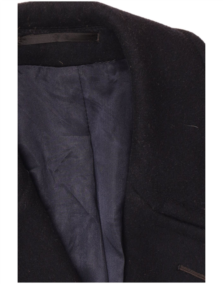 vintage Homme Double Breasted Coat UK 40 Grand Bleu Marine