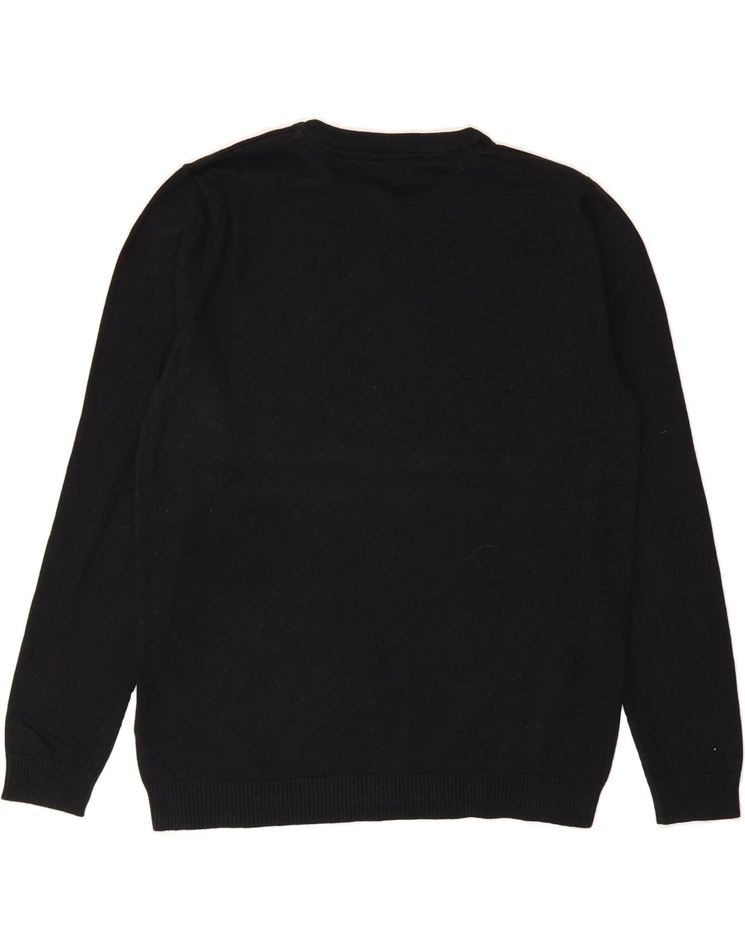 JACK & JONES Mens Crew Neck Jumper Sweater Large Black Cotton Vintage Jack & Jones and Second-Hand Jack & Jones from Messina Hembry 