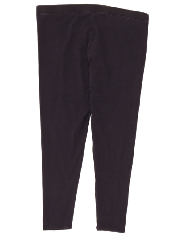 Marks & Spencer Leggings Femme UK 16 Large Bleu Marine Coton