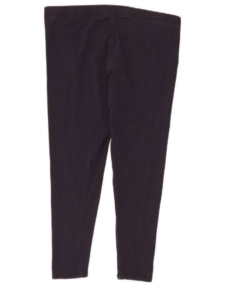 Marks & Spencer Leggings Femme UK 16 Large Bleu Marine Coton