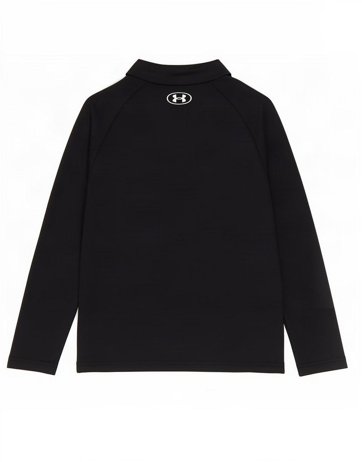 Under Armour Haut de survêtement à col zippé pour garçon 6-7 ans XS Noir