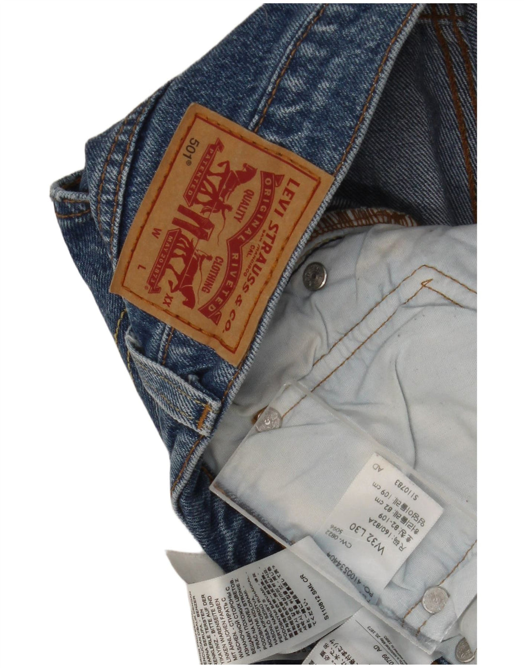 Levi's Jean Droit 501 Homme Bleu W32 L30 Coton