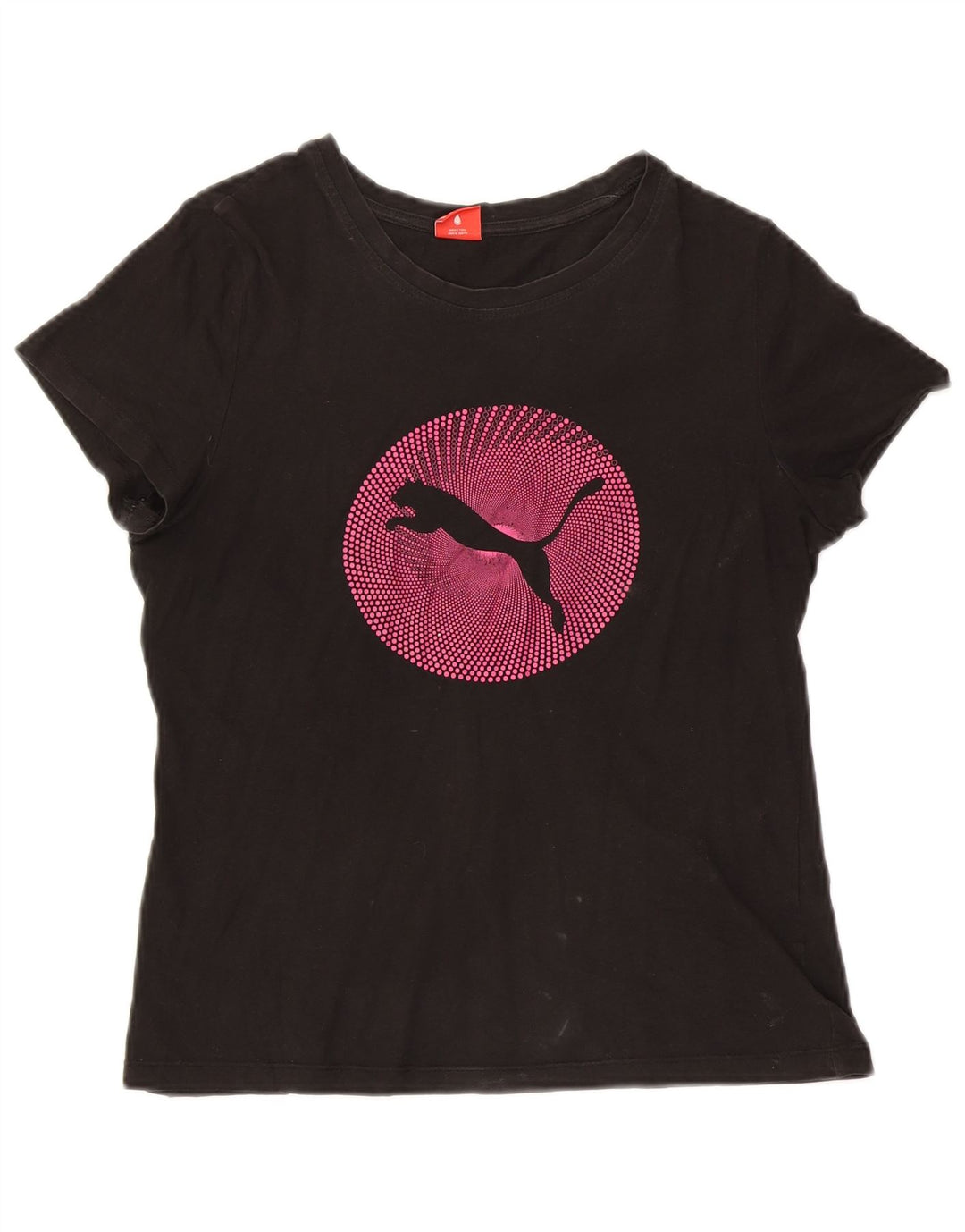 Puma T-shirt graphique pour femme UK 12 Noir moyen