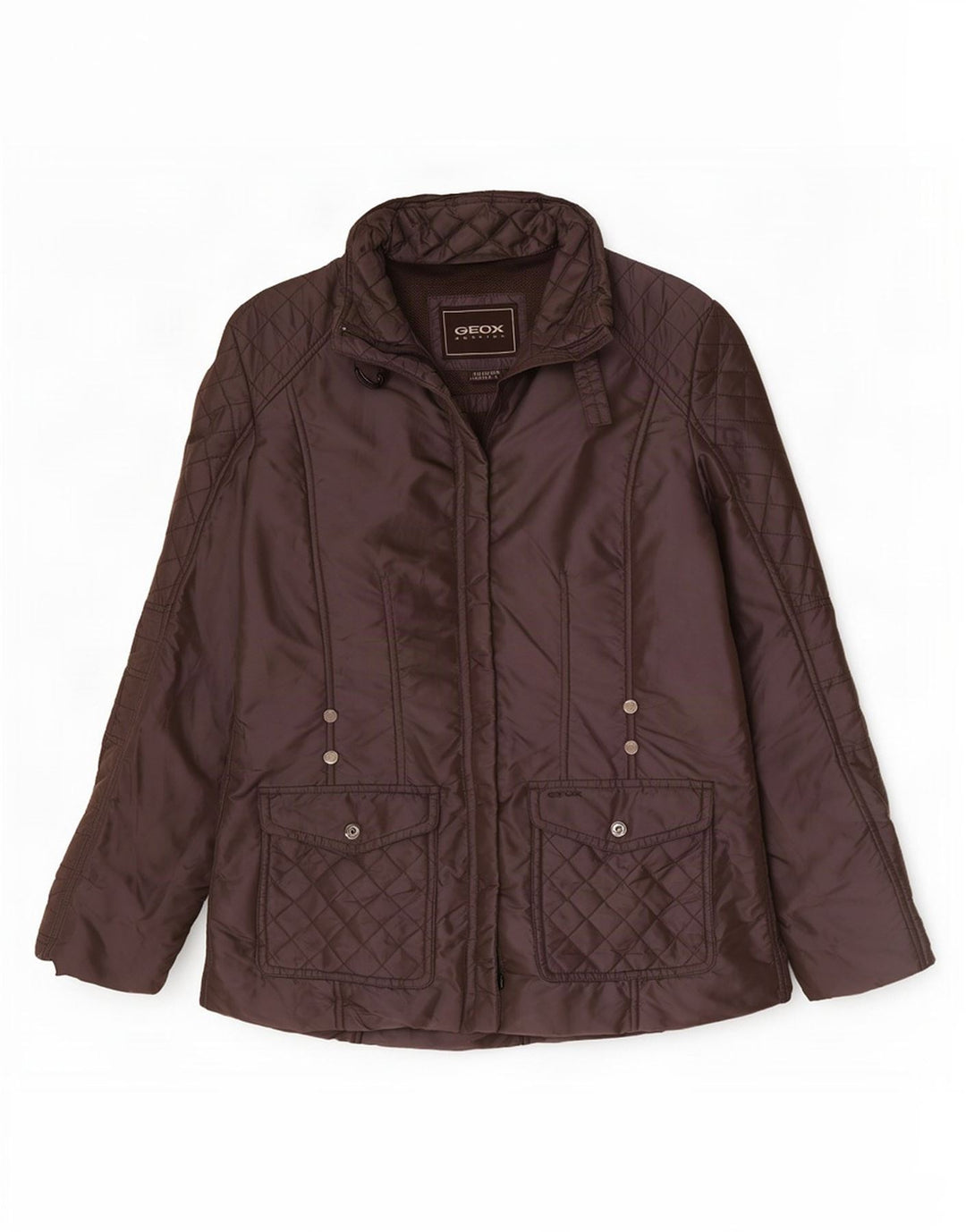 Geox Veste matelassée surdimensionnée Respira pour femme UK 10 Small Marron Polyamide