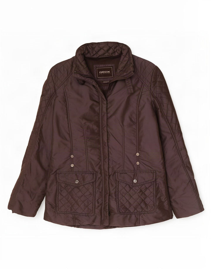 Geox Veste matelassée surdimensionnée Respira pour femme UK 10 Small Marron Polyamide