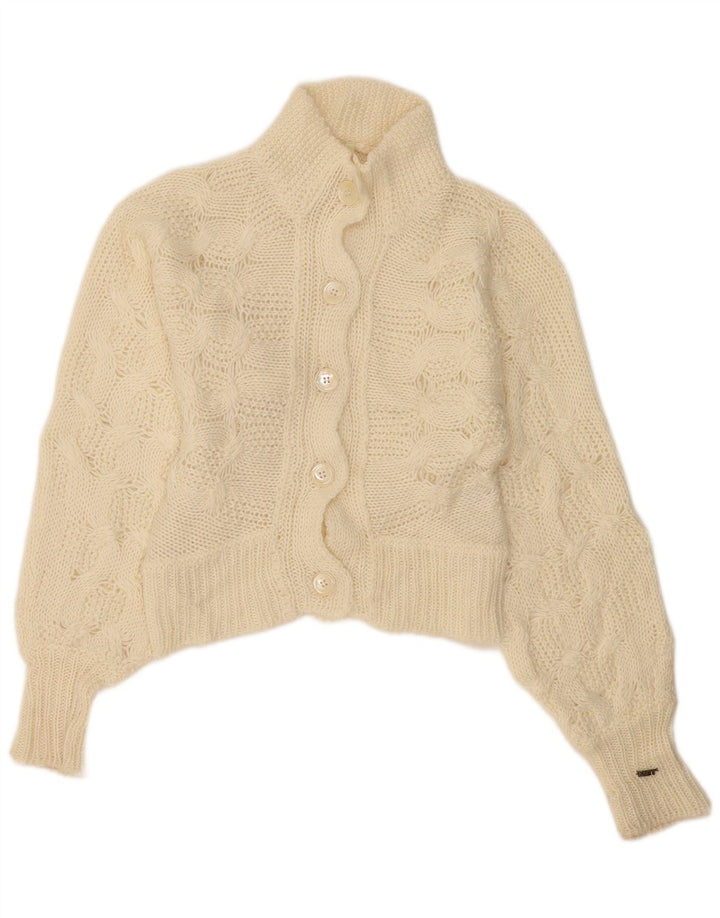 MET Cardigan pour femme UK 12 Mohair beige moyen