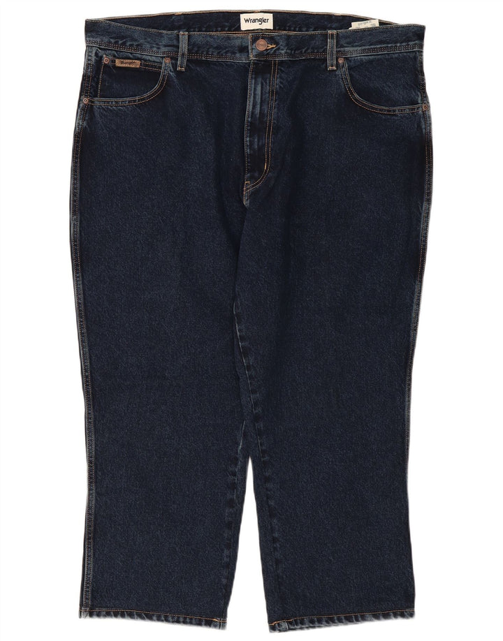WRANGLER Jean Droit Texas Capri Homme W42 L24 Bleu Marine Coton