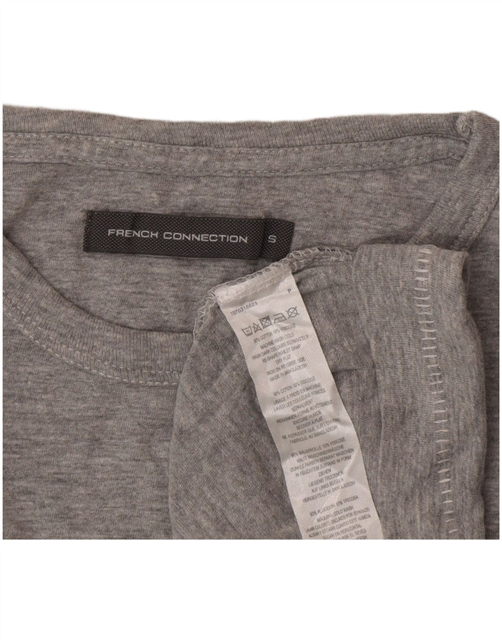 French Connection T-Shirt Femme Top UK 10 Petit Gris Coton