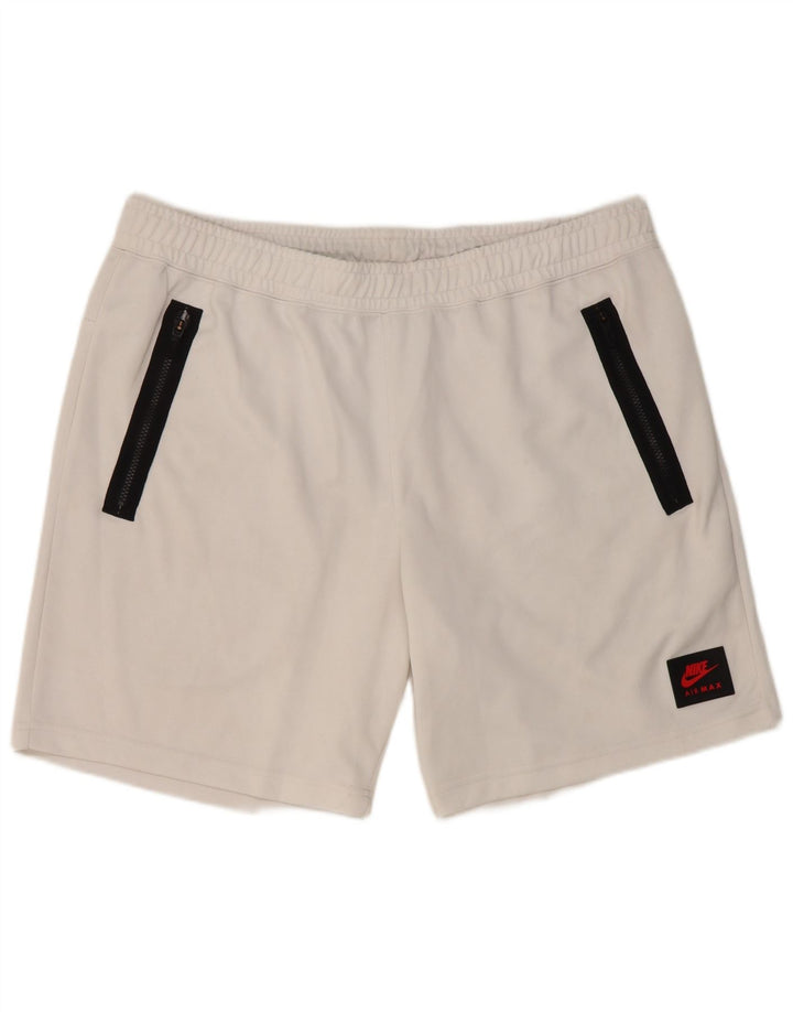 Nike Short de sport pour homme 2XL Blanc Polyester