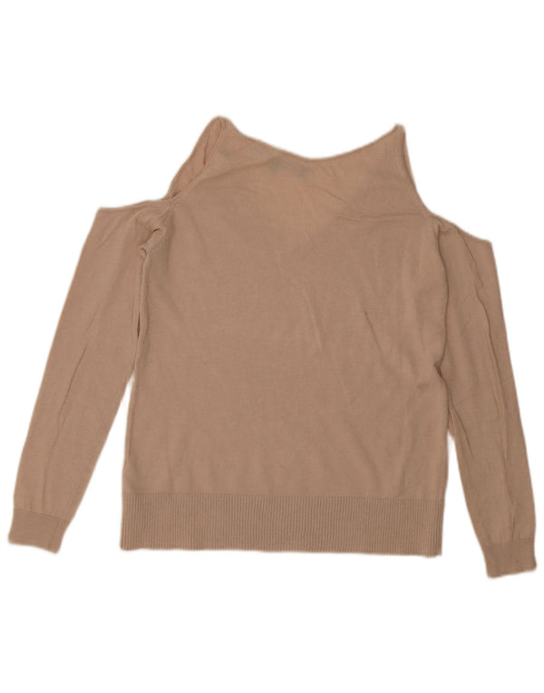 French Connection Pull court surdimensionné à col en V pour femme UK 6 XS Beige