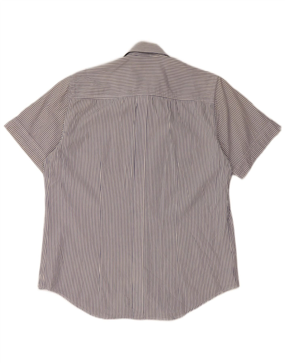 SERGIO TACCHINI Chemise à manches courtes homme en coton à fines rayures bleu marine moyen