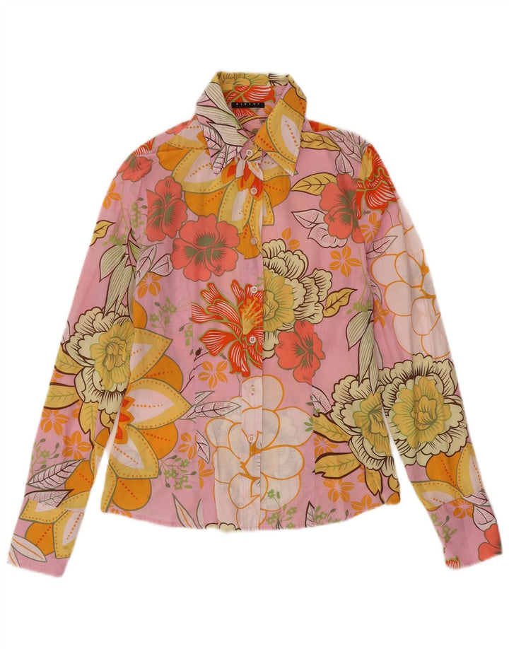 Sisley Chemise UK 12 Medium Multicolore Floral