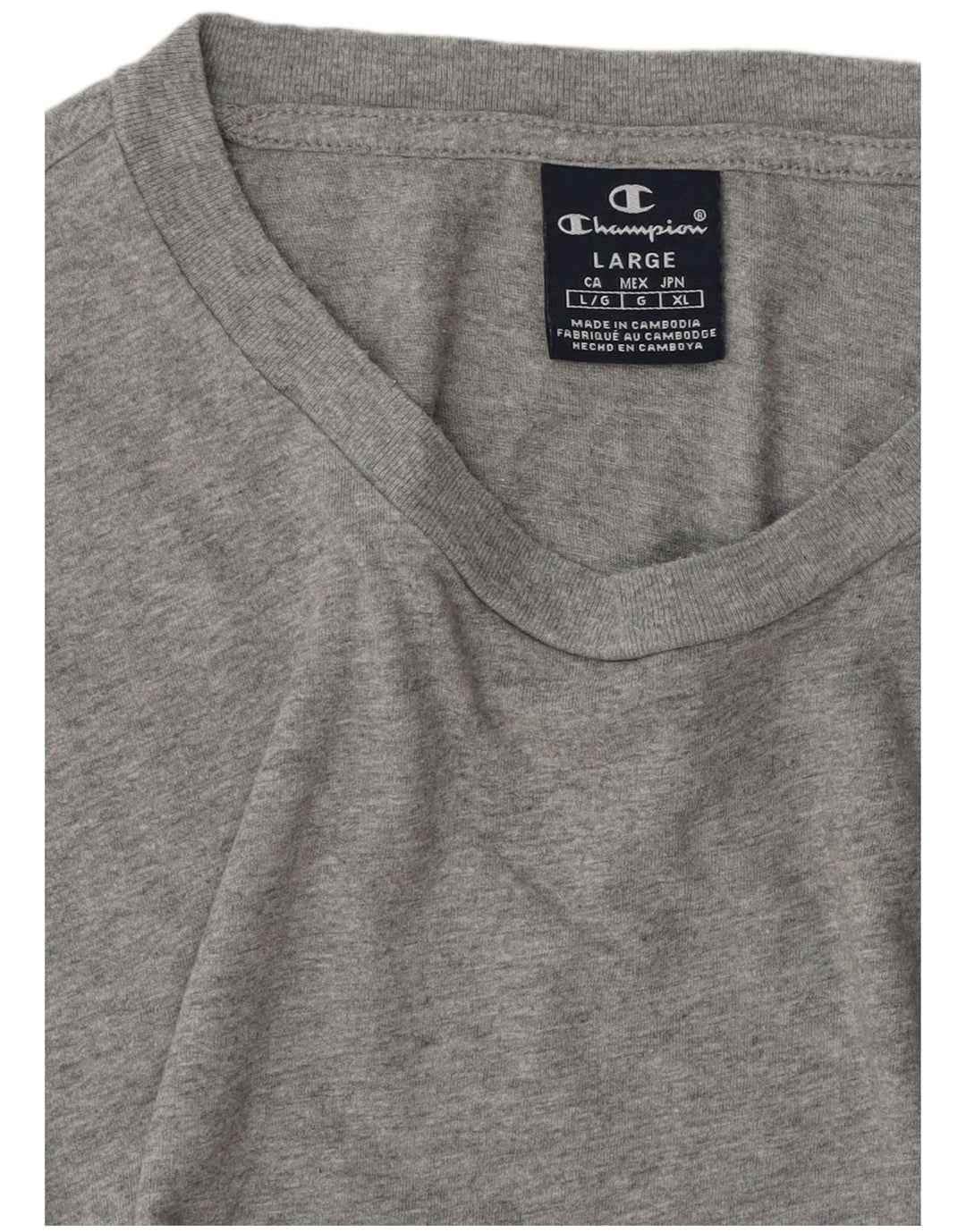 Champion T-Shirt Homme Haut Large Gris Moucheté